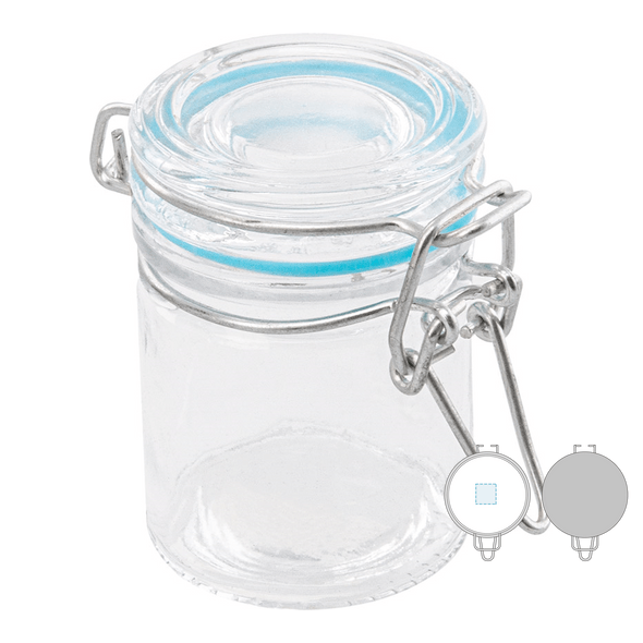 Bottle with Clip Closure and Vichy Clear Crystal Paper